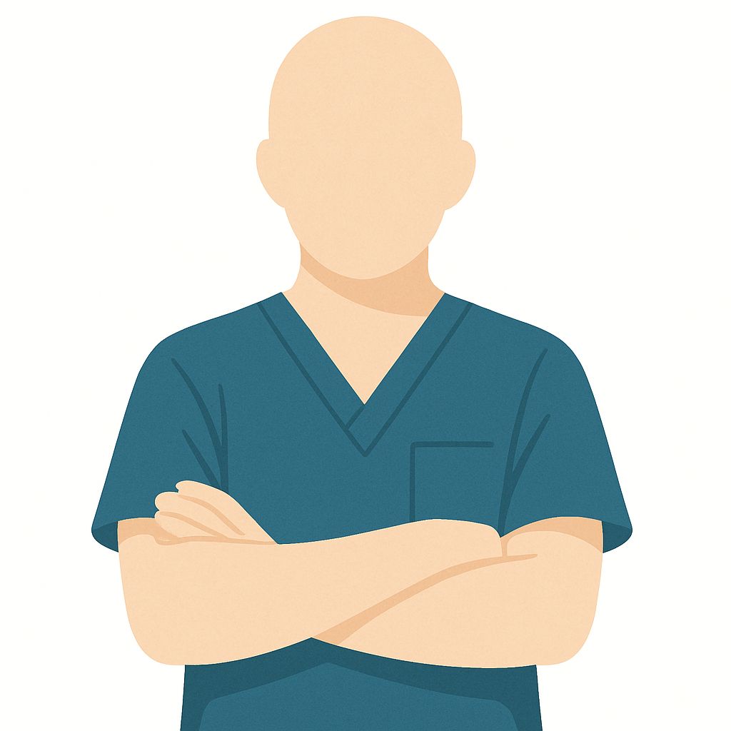 Graficzne przedstawienie anonimowego pielęgniarza.